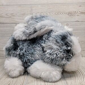 Dan Dee Plush Bunny Rabbit Gray White Shaggy Soft Stuffed Animal 2018 Easter